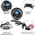 thumbnail image 4 of Car Fan Stepless Rotation Speed Quiet Powerful Adjustment Cooling Fan,Cooling 12V in Summer (6'), 4 of 4