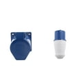 thumbnail image 1 of 2pcs Enchufe De Tres Clavijas Industriales + Toma Oculta De Tres Orificios 32A 220V 2P + Azul Zulema Enchufe de 3 pines, 1 of 8