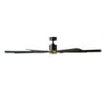 thumbnail image 2 of WAC Lighting Aura Indoor Outdoor 8-Blade Smart Ceiling Fan 72in with 3000K LED and Remote Control - 72 Matte Black/Soft Brass Ring, 2 of 5