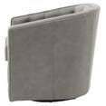 thumbnail image 4 of Walsh Top Grain Leather Swivel Chair Grey, 4 of 5
