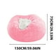 thumbnail image 4 of 1pc Funda de silla, grande circular, suave y mullida cómoda funda de sofá de terciopelo, para sala de estar, dormitorio, oficina, decoración del hogar, SOLO FUNDAS SIN RELLENO, 150cmx75cm, Rosa, 4 of 4