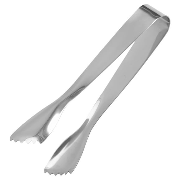 LYCAQL Stainless Steel Ice Tong, Small Cube Serving Appetizers Tongs Sawtooth Kitchen Clips with Teeth Mini Metal BBQ Tong for Ice Bucket Sugar Restaurant Hotel Food Tea Party Coffee Bar Wedding