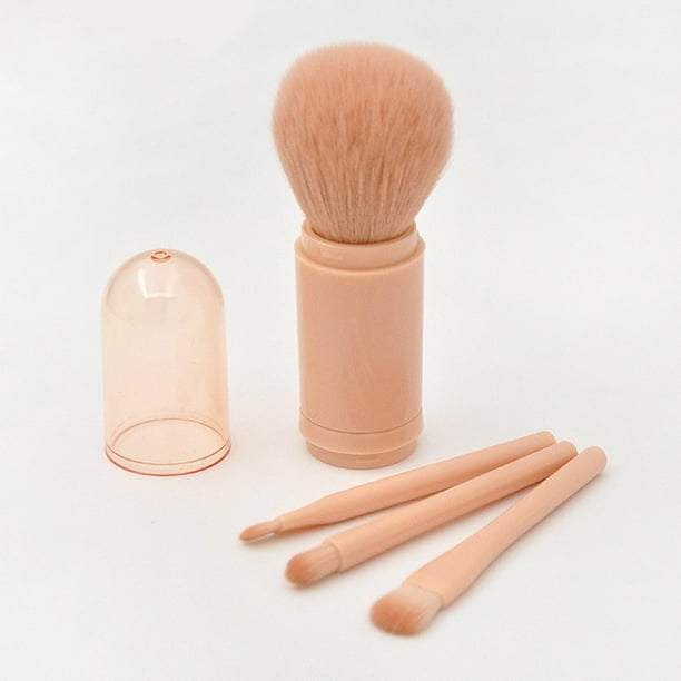 de brochas de maquillaje pequeñas quatre en un, con estuche de transporte, brocha para facial, mini brocha para cosméticos, brocha para - piel Yinane Brocha de maquillaje