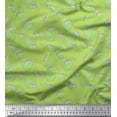 thumbnail image 1 of Soimoi Green Cotton Voile Fabric Bubbles & Penguin Watercolor Fabric Prints By Yard 58 Inch Wide, 1 of 3