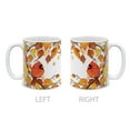 thumbnail image 2 of WIRESTER 11oz 325ml Ceramic Tea Cup Coffee Mug With Handgrip For Gift, Birthday, Anniversary, Christmas - Red Cardinal Birds In Auturmn, 2 of 7