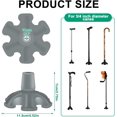 thumbnail image 7 of Heavy Duty Rubber Cane Tip - 6 Support Feet, 3/4 inch, Self Standing for Walking Canes & Sticks, 7 of 7