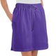 thumbnail image 2 of Falda pantalón de punto de algodón con cordón ajustable y cintura elástica para mujer - Ropa informal de verano, Morado, L, 2 of 4