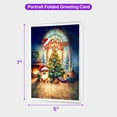 thumbnail image 5 of Merry Christmas Pomeranian Santa Hat Xmas Tree Winter Holiday 5x7in Folded Greeting Card Pom Dog Lover Gifts Single Note Card with Envelope - 01013, 5 of 5