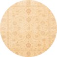 thumbnail image 1 of Ahgly Company Tapis Rond Intérieur Abstrait Chrome Or Jaune Oriental, 7 Pieds Rond, 1 of 6