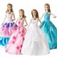 thumbnail image 2 of Vestido de muñeca de 30 cm, vestido de novia, vestido de cola de princesa, vestido de noche, juguete de niña, media bolsa, vestido grande, 2 of 6
