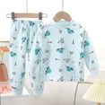 thumbnail image 2 of KPOPLK Toddler Pajamas Baby Girls Pajama Set 6M-10Y Kids Cute Snug fit Cute Pattern Roundneck Pjs Cotton Sleepwear(3-4 Years,Mint Green), 2 of 8