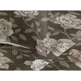 thumbnail image 3 of Ambesonne Rose Quilted Bedspread Set 3 Pcs, Retro Effect Romantic Floral, King, Brown and Umber, 3 of 4