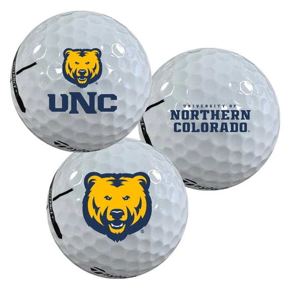 University of Northern Colorado Bears Logo Edition Officially Licensed NCAA Taylormade Distance+ Golf Balls 12-Pack (Dozen)