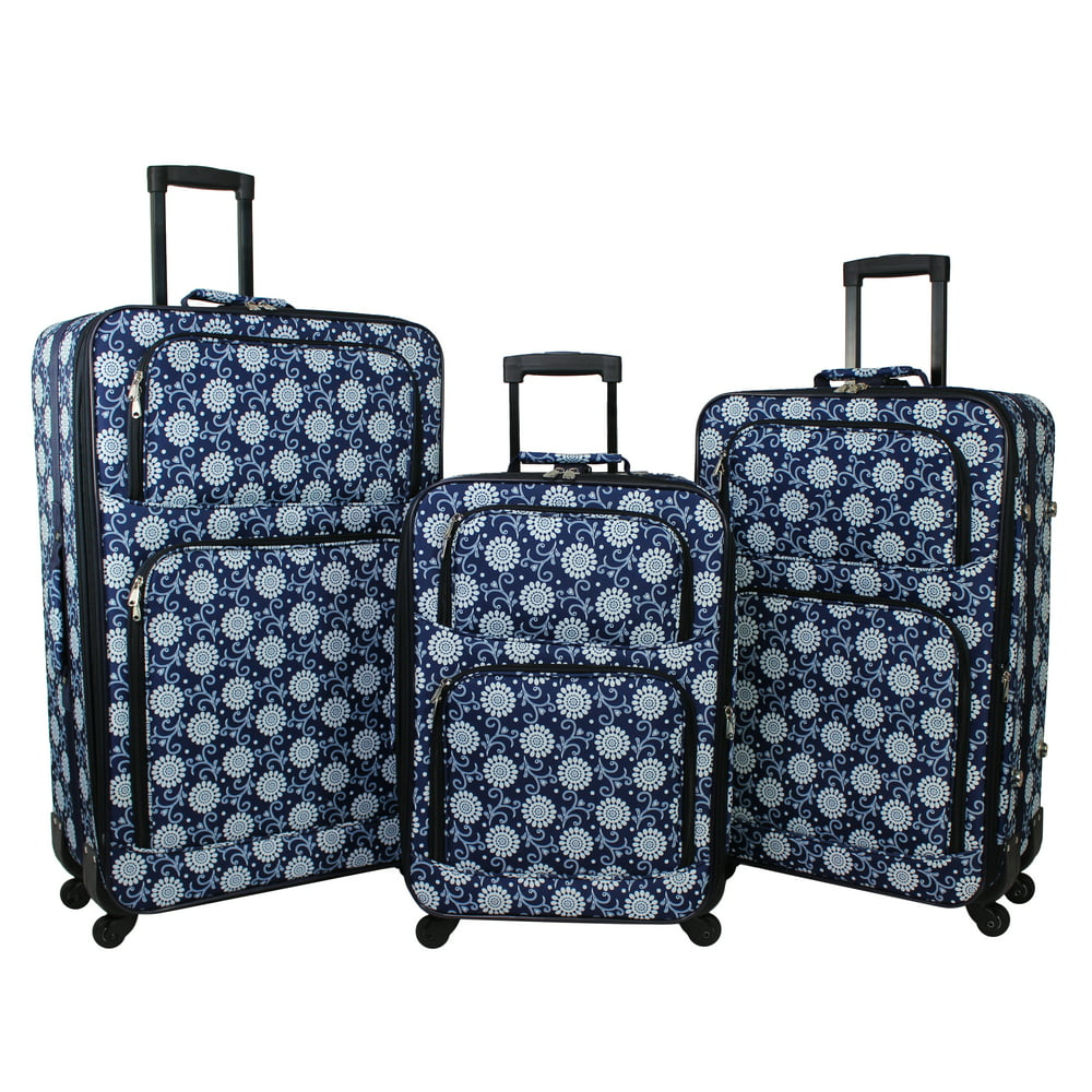 World Traveler - World Traveler 3-Piece Expandable Spinner Luggage Set ...