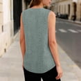 thumbnail image 5 of Pxxlle Whiter Eyelet Tops for Women Summer Casual Sleeveless Tank Top Loose Fit V Neck Trendy Shirts for Going Out Army Green L, 5 of 10