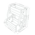 thumbnail image 5 of Sunnydaze Rustic Wagon Wheel 33.75" x 21.75" x 49.25" 2-Tier Natural Wooden Plant Stand, 5 of 7