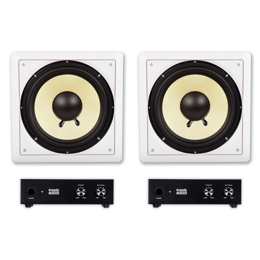 Acoustic Audio HDS10 In Wall 10" Home Theater Passive Subwoofers 2