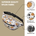 thumbnail image 5 of Fanny Pack Cute Halloween Icons Repeat Pattern Waist Pack Bag,Running Cross Bag,Waterproof Large Fanny Packs for Women Men for Travel Running Hiking Cycling, 5 of 6