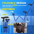 thumbnail image 5 of Bastón plegable BigAlex para personas mayores, ajustable y portátil, con base pivotante cuádruple, ligero y plegable, con bolsa de transporte para hombre y mujer., 5 of 5