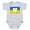 Heather Gray, variant on CafePress - Ukraine Heart Body Suit - Cute Infant Bodysuit Baby Romper - Size Newborn - 24 Months