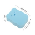 thumbnail image 4 of Unique Bargains Cute Bears Shape Bath Sponge Body Scrubber1 Pc Blue, 4 of 6