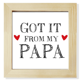 thumbnail image 1 of Tengo de mi papa los niños padre presente Pantalla de escritorio de pared de fotograma cuadrado, 1 of 4