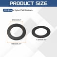 thumbnail image 2 of 120 Pcs M5 Rondelles Plates en Nylon Rondelles en Plastique 8mm ID 8mm OD 0.3mm Épais, Noir, 2 of 6