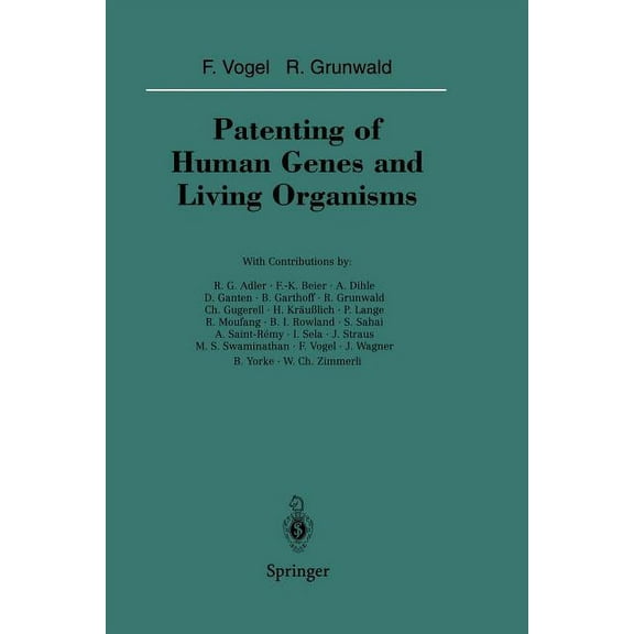 Patenting of Human Genes and Living Organisms, (Paperback)