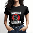thumbnail image 2 of Lotusprinthandmade Horror Cat Halloween No Lives Black Classic Unisex T-Shirt 100% Cotton S-5XL (S), 2 of 5