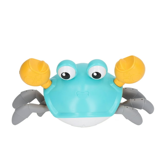 Crab Toy, Crawling Crab Music Toy Funny Colorful Lights Interactive Rechargeable For Kindergarten Orange,Green