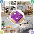 thumbnail image 4 of Spider Web Halloween Pattern Square Tablecloth,Waterproof Square Table Cover,Wipeable Spillproof Washable Table Cover for Home Kitchen Party Decor 52"x52"(132x132cm), 4 of 6
