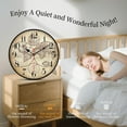 thumbnail image 5 of 14 Inch Retro Vintage French Country Style Round Wooden Wall Clock Silent Battery Operated Non-Ticking Decorative Clock for Kitchen Farmhouse Bedroom Home Wall, 5 of 8
