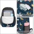 thumbnail image 4 of Unicorn and Star Black Pattern 17" School Backpacks for Teens,Waterproof Oxford Fabric,S-Shape Padded Straps for School,Travel,Hiking,Camping, 4 of 6