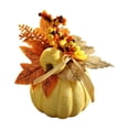 thumbnail image 2 of LOWLHOME Realistic Fake Pumpkins For Flower Arrangement, Sunflower Maple Leaf Berries Faux Pumpkin, Halloween Thanksgiving Fall Table Decorations (7.5in, Style A), 2 of 6