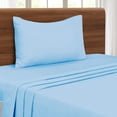 thumbnail image 4 of BELIZZI HOME Twin Sheet Set - Double Brushed Microfiber Twin Bedding Set, 3 Piece Deep Pocket Twin Sheet - Ultra Soft, Easy-Fit, Wrinkle Free, Quick Dry, Easy Care Twin Sheets - Sky Blue, 4 of 5