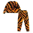 thumbnail image 3 of DISNIMO Tiger Stripe Printed Pajama Set for Women 2 Pack Lounge Set Soft Casual Sleepwear with Pockets Fashion Pajama Outfits Long Sleeve Shirt with Long Pants Set, S, 3 of 7