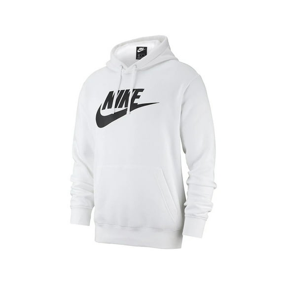 Nike Sportswear Club Fleece Mens Active Hoodie Size S, Color: White/Black