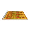 thumbnail image 2 of Ahgly Company Machine Washable Indoor Round Southwestern Yellow Country Area Rugs, 7' Round, 2 of 4
