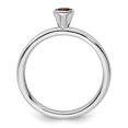 thumbnail image 5 of Auriga Fine Jewelry 925 Sterling Silver High 4mm Round Garnet Ring for Women Size 9, 5 of 6