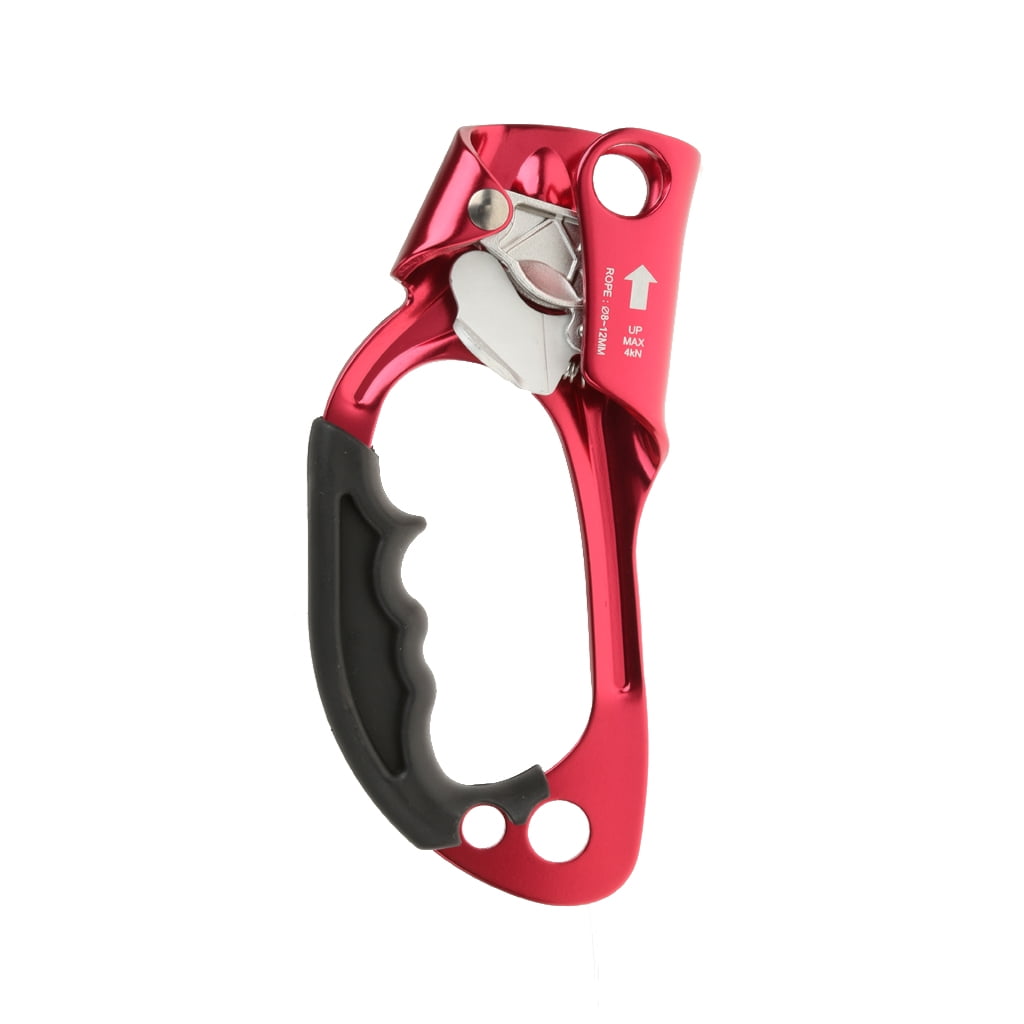 Dualoai 2pcs Rock Tree Climbing Right + Left Handed Ascender Equipment for 8mm-12mm Rope