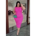 thumbnail image 2 of AURA Women Plus Size Sleeveless Bodycon Dress High Waist Midi Casual Elegant Summer Dress, 2 of 6