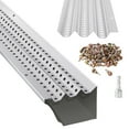 thumbnail image 2 of 5" Aluminum Gutter Guard, 17 PCS Rust-Proof Gutter Protection with Triangular Wave Design, Fits k-Style/Half-Round/Box Gutters, Easy Installation for Leaf & Debris Prevention, 2 of 9
