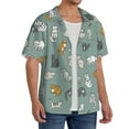 thumbnail image 2 of PAYOHTO Cute Cats Mens Hawaiian Casual Short-sleeved Shirt Tropical Summer Beach Button Down Shirts, 2 of 7