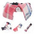 thumbnail image 4 of 1Set Classic Plaid Design Cat Collar Cloth Photo Friendly for Kitten Pet Owners Small Cat Collar With Bell, 4 of 8