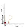 thumbnail image 2 of ANGARA Natural Pear-Shaped Ruby Leverback Drop Earrings with Diamond in 14K Yellow Gold for Women (Size-6x4mm) | July Birthstone, Birthday, Anniversary, Jewelry Gift for Women | Natural Ruby Earrings, 2 of 7