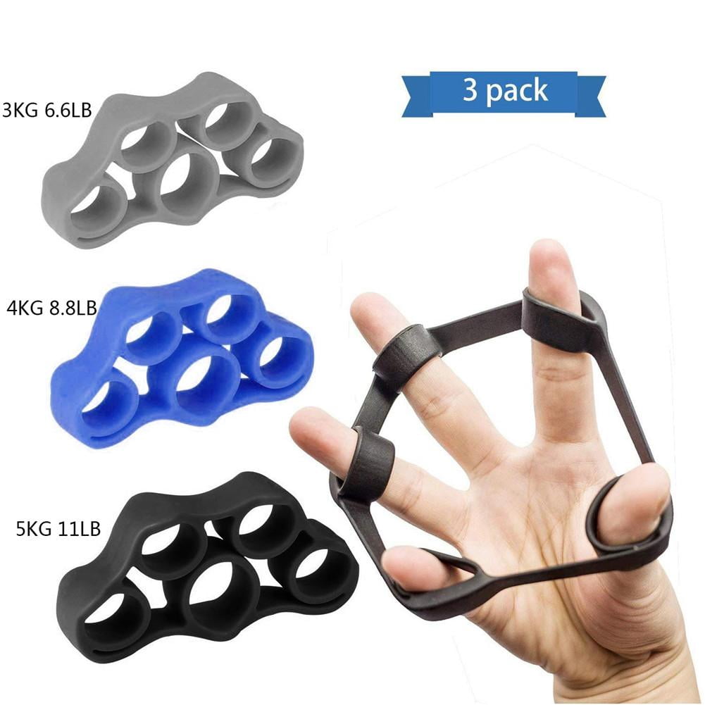 3Pack Finger Hand Exerciser Strengthener Forearm Grip Trainer Resistance Bands 3Pack Finger Hand Exerciser Strengthener Forearm Grip Trainer Resistance Bands