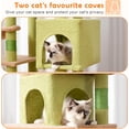 thumbnail image 4 of Cat Tree with Large Platform Multi-Level Cat Tower with Caves Cat Condo with Sisal Scratching Posts Top Perch and Hammock for Indoor Cats Basket Smoky HCTG, 4 of 9