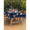 thumbnail image 3 of Outdoor Tablecloth with Umbrella Hole for Patio/Picnic/Party/Camping, Blue Space Waterproof Table Cloth Rectangle Table Cover Washable, Cartoon Cute Spaceship Planet Star Funny (60"x 84"), 3 of 8