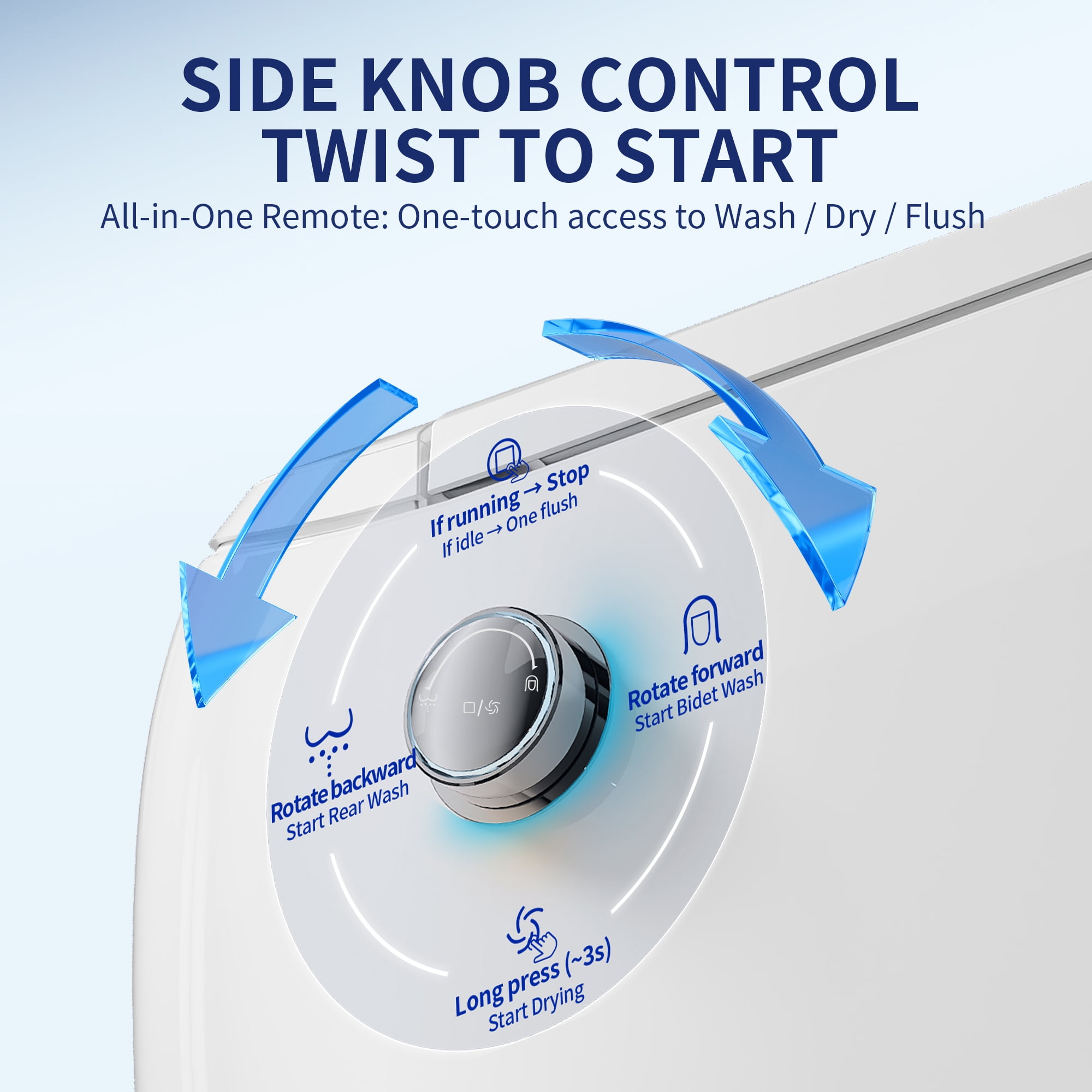 Compact Elongated Smart Toilet Bidet 1.28 GPF in White with Auto Flush, Heated Seat, Warm Air Dryer for Small Bathroom