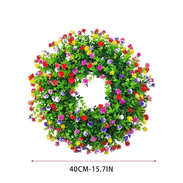 Fiudx Liquidación De Ofertas Flash Corona Colorida De Cabaña De Granja, Se Verá Brillante Y Estará Disponible En La Puerta De Su Casa. Bienvenidos Y Familiares Con Esta Corona.